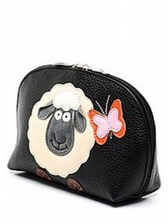 Косметички с апликациями, натуральная кожа