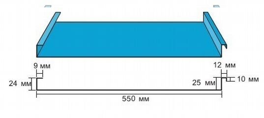 Ширина фальцевой картины кровли