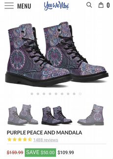 Дизайнерские ботинки и сумка с символом хиппи