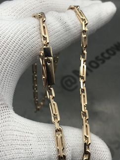 Золотая цепочка якорь 2+1