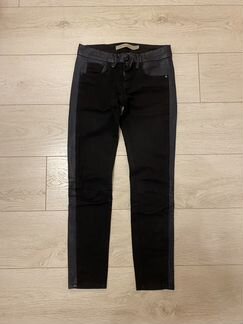 Джинсы Calvin Klein с кожаными вставками