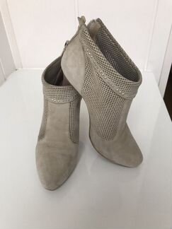 Ботильоны замшевые серые